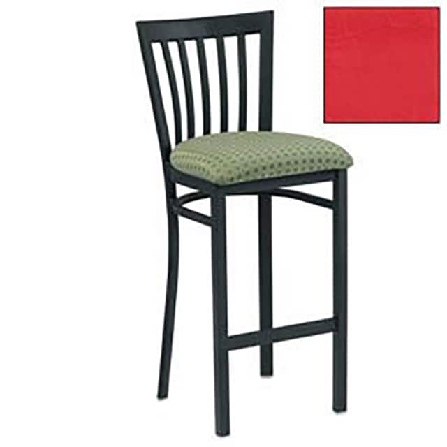 160BH BK 001 BAR STOOL W/VERTICAL SLAT-BACK,