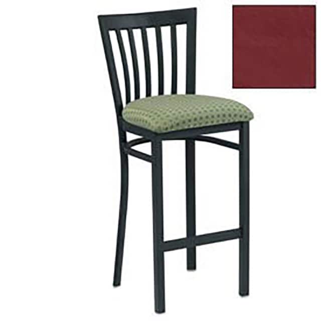 160BH BK 002 BAR STOOL W/VERTICAL SLAT-BACK,