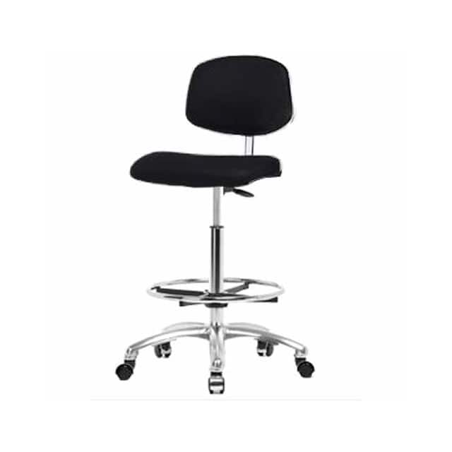 CLR-VMBCH-CR-CF-CC CLEAN ROOM STOOL, VINYL, BLACK,