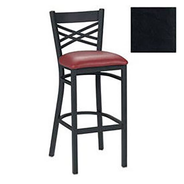 230BH BK 078 BAR STOOL W/CRISS-CROSS BACK,17-