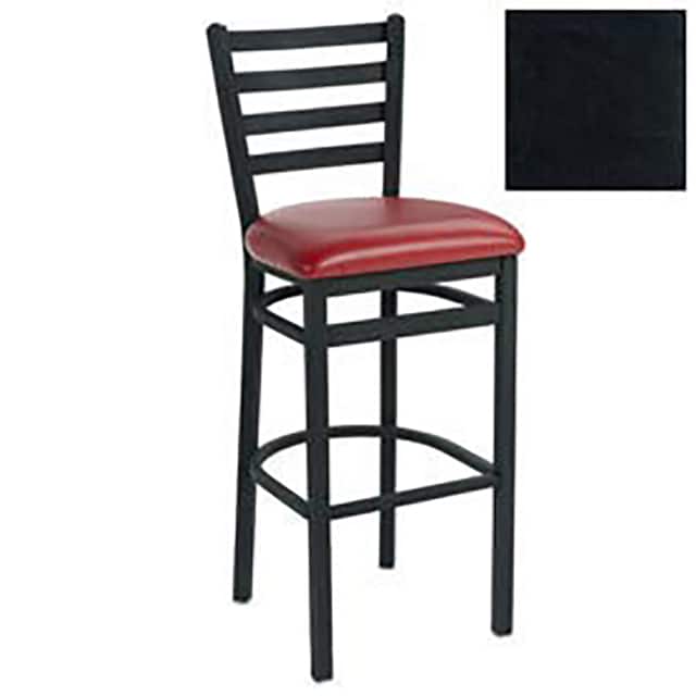 139BH BK 078 BAR STOOL, 4 SLAT-BACK, 17-1/2"W