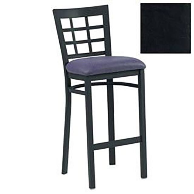 170BH BK 078 BAR STOOL W/GRID-BACK, 17-1/2"W