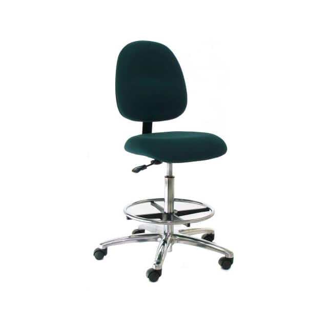 AM20S-F BLUE-312 HEAVY DUTY MID BACK FABRIC STOOL