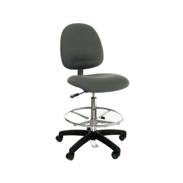PM20S-FC NAVY-421 CONDUCTIVE FABRIC STOOL W/MID BA