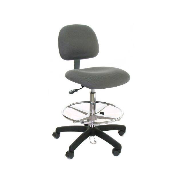 PL20S-FC BLACK-452 CONDUCTIVE FABRIC STOOL W/NYLON
