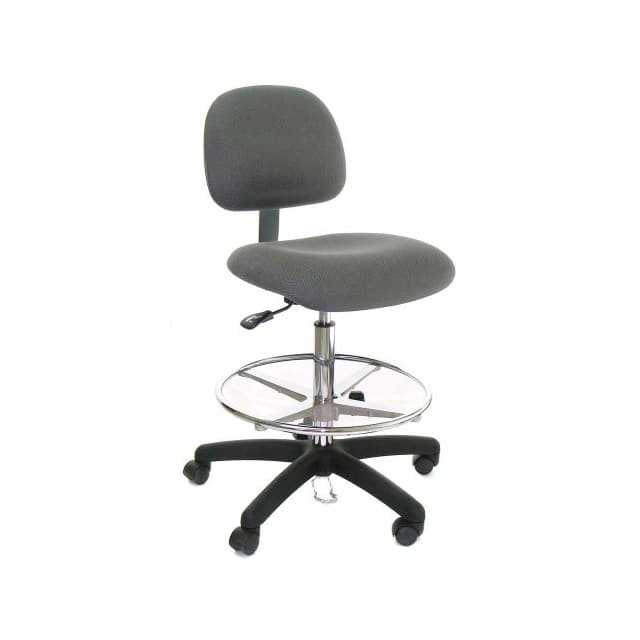 PL20S-FC GREY-431 CONDUCTIVE FABRIC STOOL W/NYLON