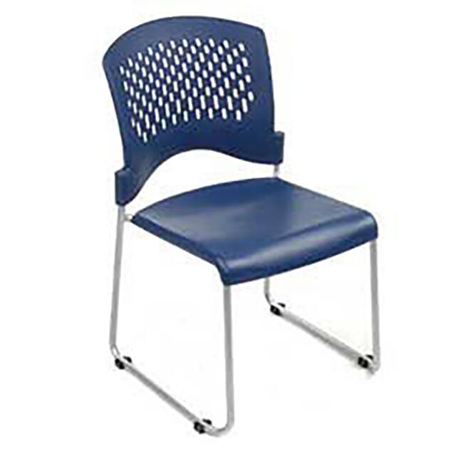 250606BL PLASTIC STACKABLE CHAIR, VENTILA
