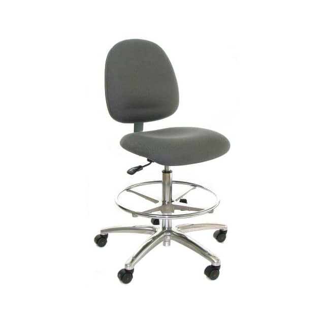 AM20S-FC NAVY-421 CONDUCTIVE FABRIC STOOL W/MID BA