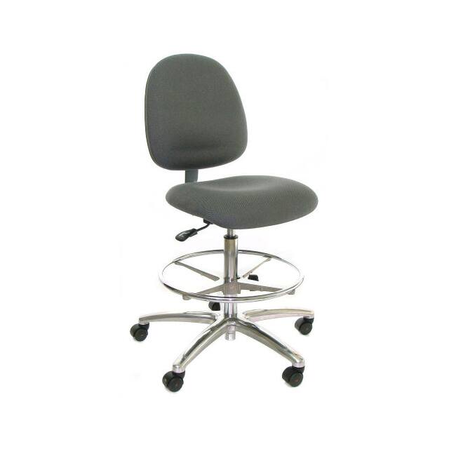 AM20S-FC CHARC-441 CONDUCTIVE FABRIC STOOL W/MID BA