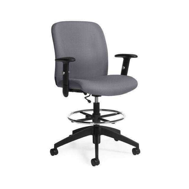 S5458-6SCBK-JN03 TRUFORM MEDIUM BACK STOOL, FABRI