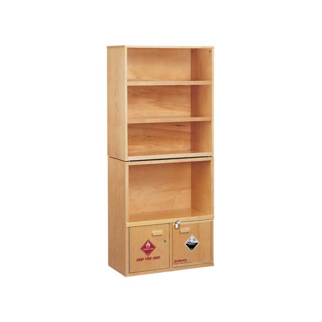 B1482559 WOODEN SHELVING UNIT, W/COMBO AC