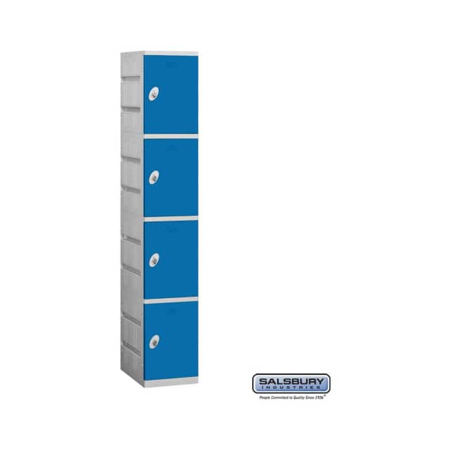 B1352509 FOUR TIER 4 DOOR PLASTIC LOCKER,
