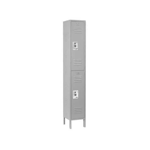 254127GY DOUBLE TIER LOCKER, 12X18X36, 2