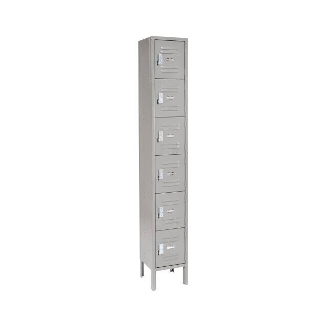 652056GY SIX TIER LOCKER, 12X15X12, 6 DOO