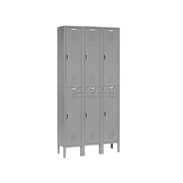 652079GY DOUBLE TIER LOCKER, 12X18X36, 6