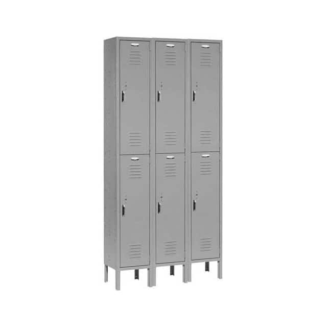 652075GY DOUBLE TIER LOCKER, 12X12X36, 6