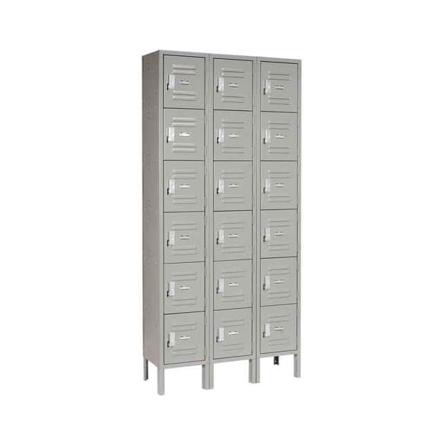 652057GY SIX TIER LOCKER, 12X15X12, 18 DO