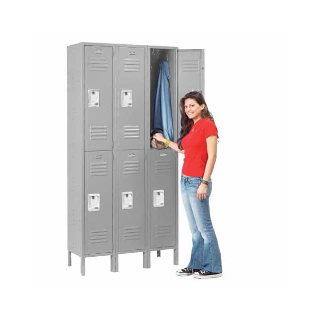 254124GY DOUBLE TIER LOCKER, 12X12X36, 6