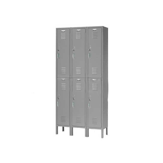 652049GY DOUBLE TIER LOCKER 12X18X36 6 DO