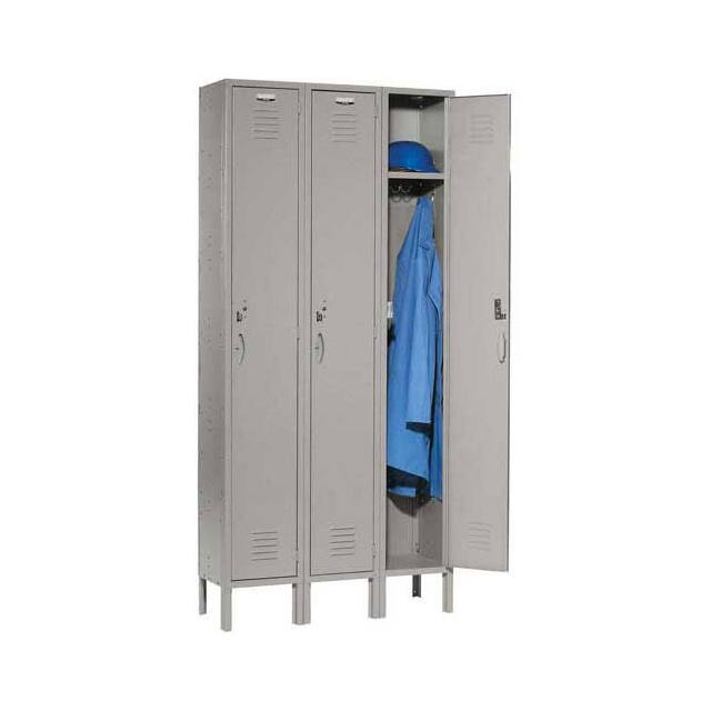 652041GY SINGLE TIER LOCKER, 12X18X72, 3