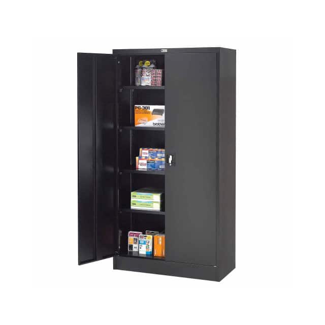 DCR-2KBLACK STORAGE CABINET W/RECESSED HANDL
