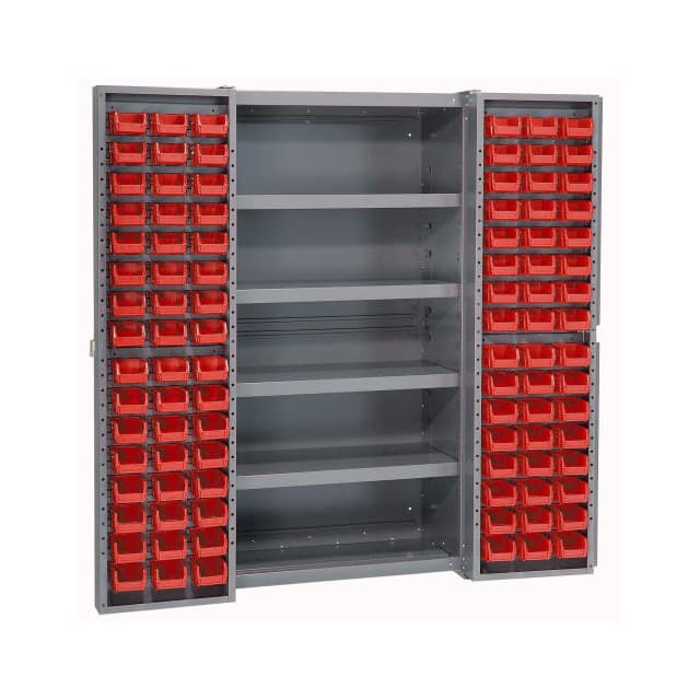 662152RD BIN CABINET W/96 RED BINS, 38X24