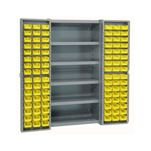 662152YL BIN CABINET W/96 YELLOW BINS, 38