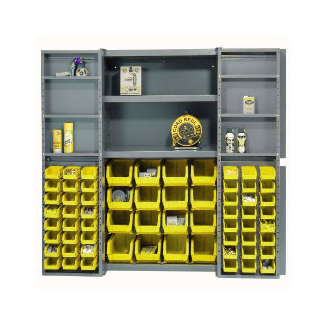 662139YL BIN CABINET W/64 YELLOW BINS, 38