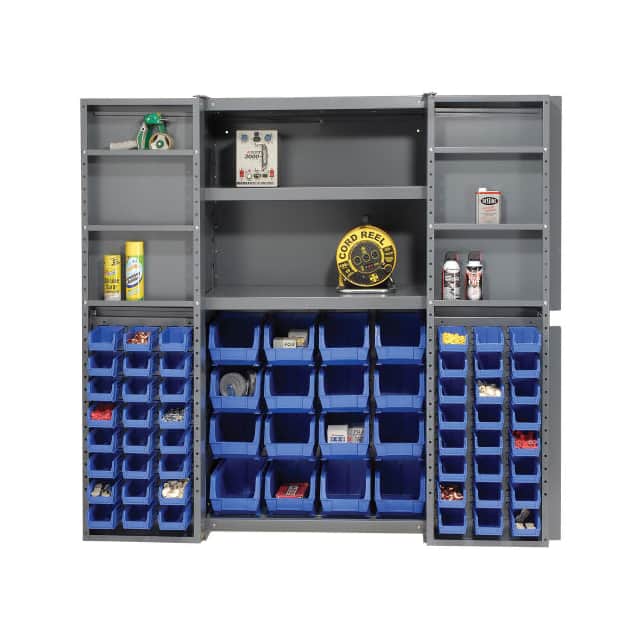 662139BL BIN CABINET W/64 BLUE BINS, 38X2