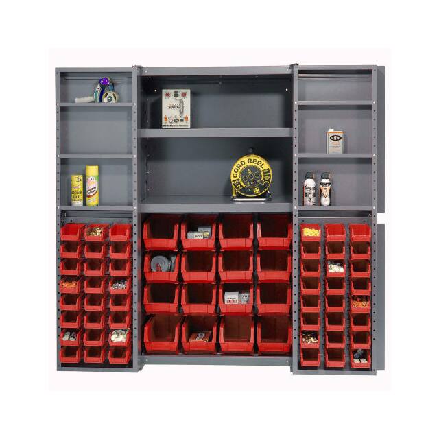 662139RD BIN CABINET W/64 RED BINS, 38X24
