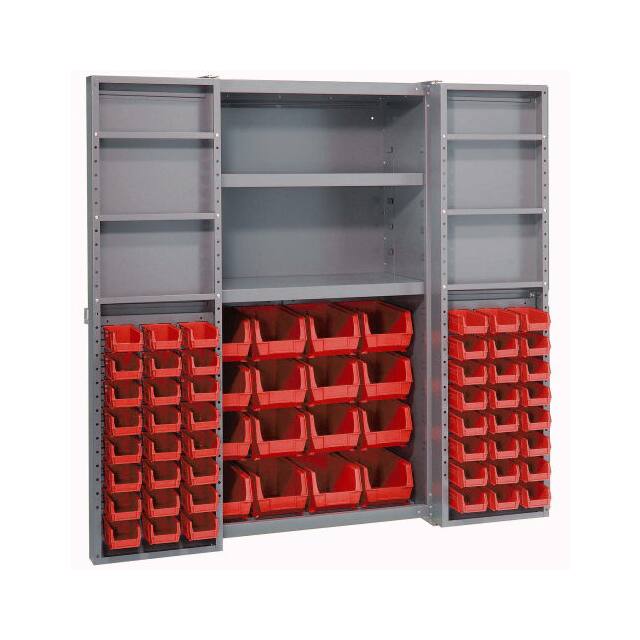 662150RD BIN CABINET W/64 RED BINS, 38X24