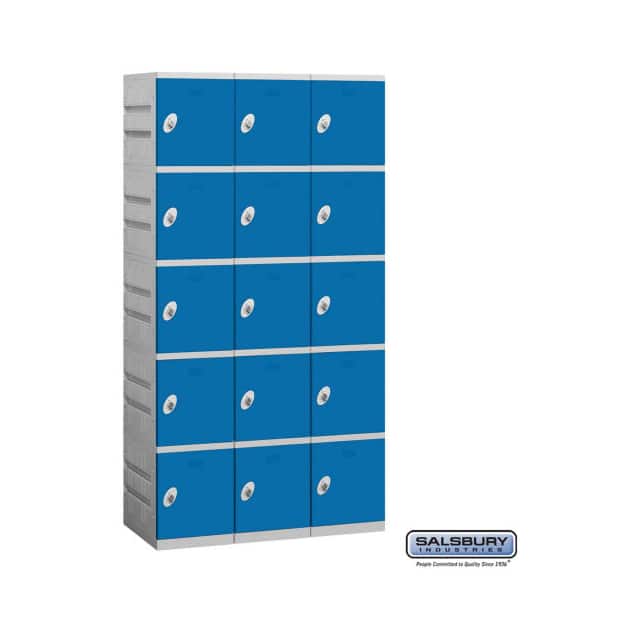 B1352561 PLASTIC LOCKER, 5 TIER, 3 WIDE
