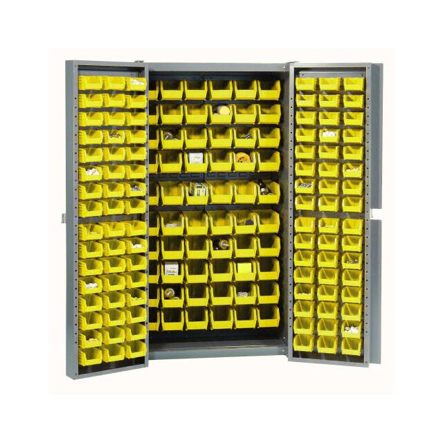 662132YL BIN CABINET W/162 YELLOW BINS, 3