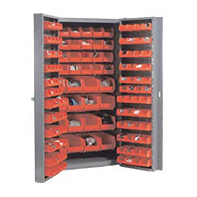 662145RD BIN CABINET W/136 RED BINS, 38X2