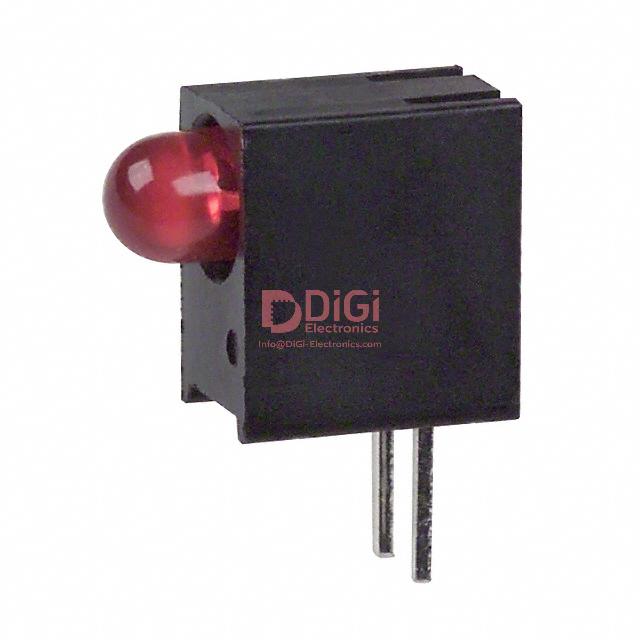 5511107F The Dialight 5511107F is a red LED circuit board indicator with a 1.7V voltage rating and 2mA current. It features a 3mm, T-1 lens size and is designed for through-hole, right-angle mounting.