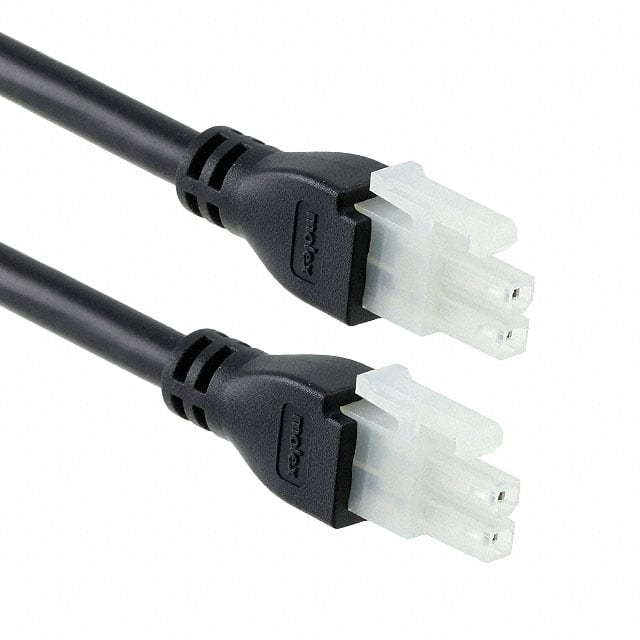 2451350210 MINIFIT JR 2 CIRCUIT BLACK 1M
