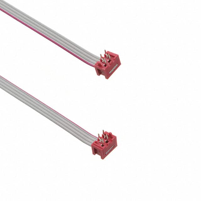 355-28-04-GR-00012 CABLE ASSY DIP IDC 4POS 12"