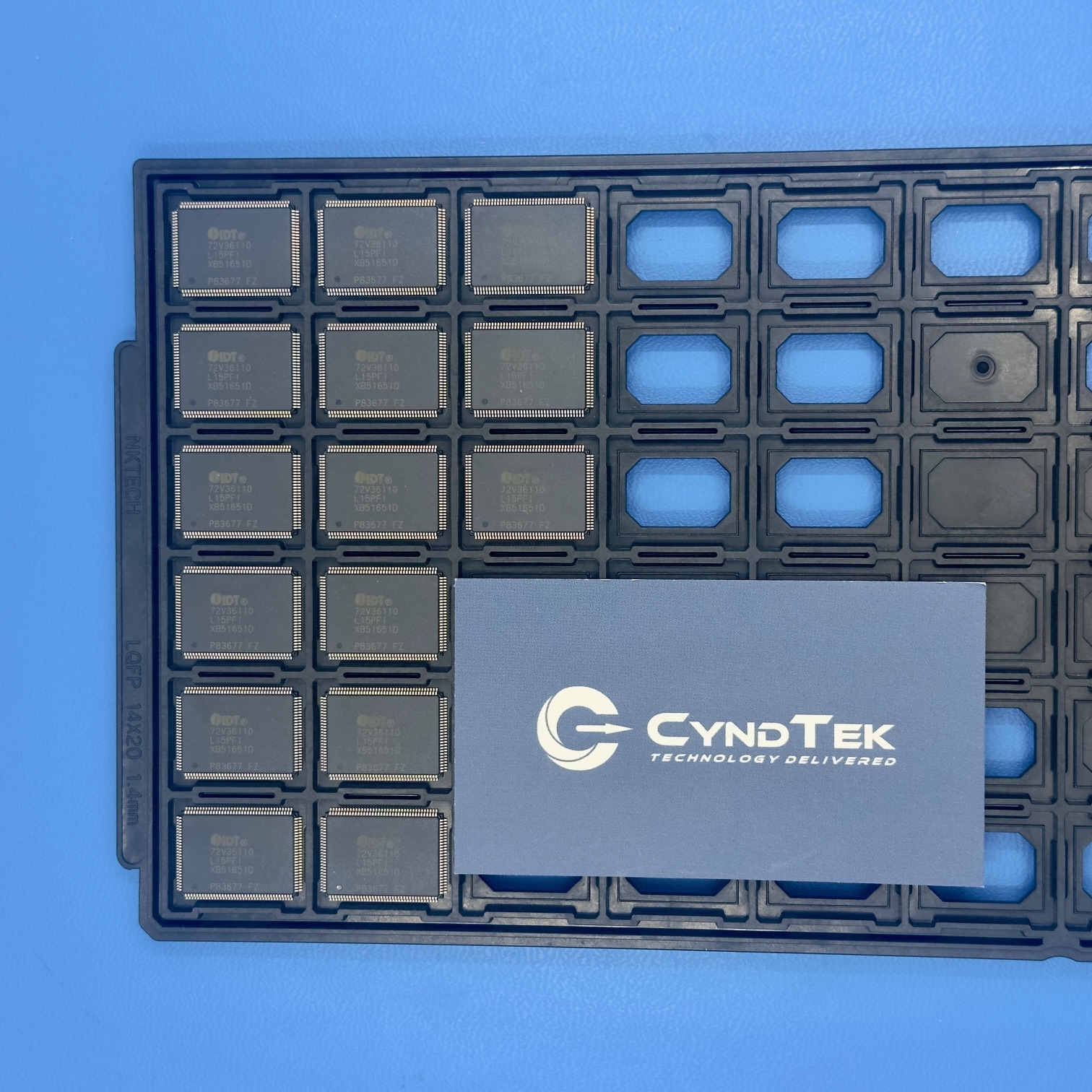 72V36110L15PFI The 72V36110L15PFI is a high-speed synchronous FIFO memory from Integrated Device Technology. It features a 3.3V supply, 15ns access time, and a 36-bit data bus.