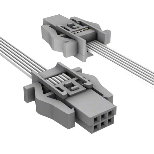33152430100001 CABLE ASSY 6POS RCPT-RCPT 100MM