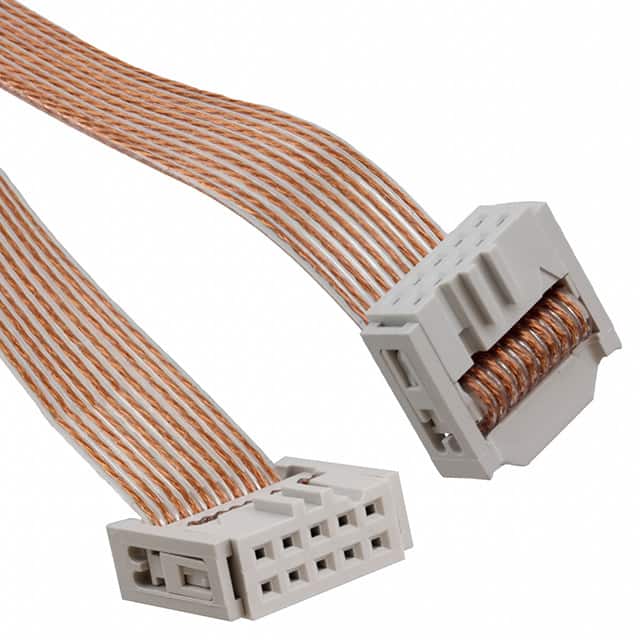 310J101-10-CA003 FLT RIB CBL .050" 28AWG 10C 3'