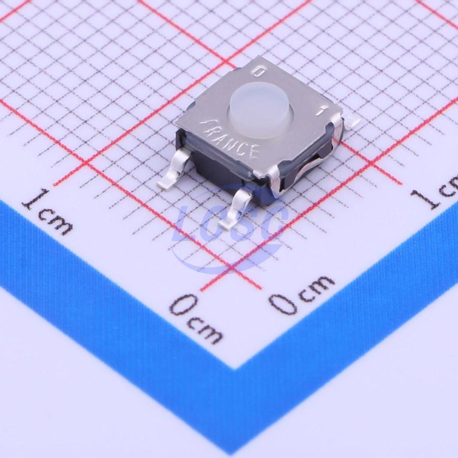 KSC201GLFS The C&K Components KSC201GLFS is a sealed tactile switch designed for SMT applications. It features a momentary action and IP67 sealing.