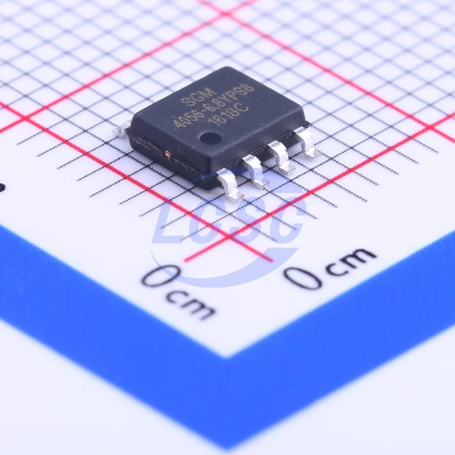 SGM4056-6.8YPS8G/TR The SGM4056-6.8YPS8G/TR from SG Micro Corp is a low-cost, high input voltage battery charger IC designed for single-cell Li-Ion or Li-polymer batteries. It features CC/CV charge profile and over-voltage protection.