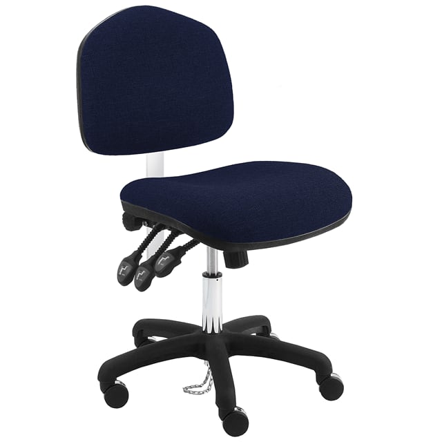 WNS-DF-TLC+NAVY BLUE BENCHPRO FABRIC ESD WIDE CHAIR D