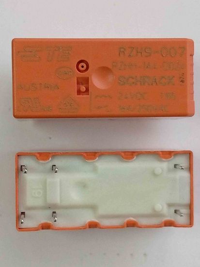 RZH9-007 The Schrack RZH9-007 is a general-purpose relay with a 24V coil and a 16A contact rating. It features one Normally Open (NO) contact and a 6-pin configuration.