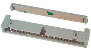 4634-7001 The 4634-7001 is a 34-position IDC plug connector from 3M Electronic Solutions. It features 2.54mm pitch, gold contacts, and free hanging mounting for 26-28 AWG wire.