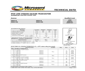 2N5416SJANTX The 2N5416SJANTX is a PNP bipolar transistor from Unknown. It features a 300V collector-emitter voltage and 1A collector current, housed in a TO-39 package.