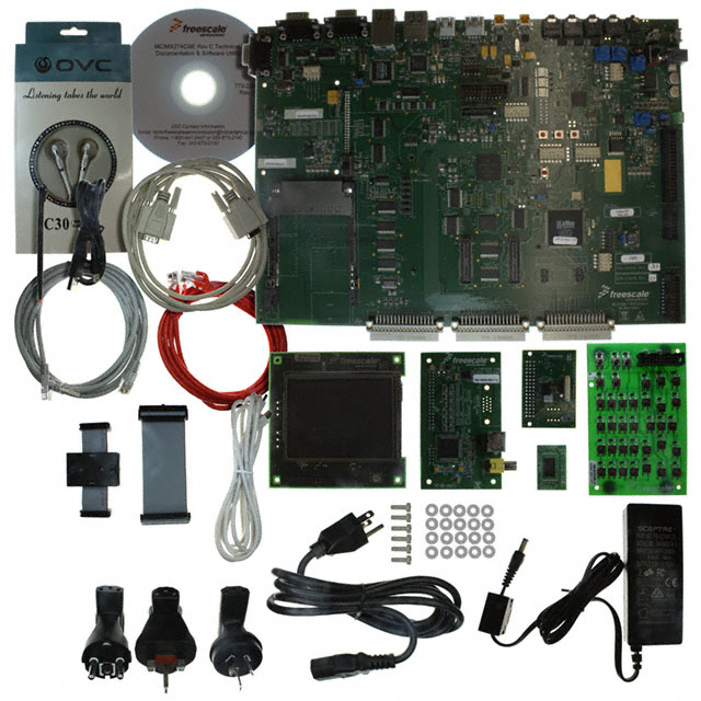 MCIMX27ADSE Freescale MCIMX27ADSE is an evaluation platform for the i.MX27 ARM9 MPU. Kit includes board, cables, LCD, power supply, and accessories.