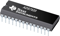 ADS7820U The Texas Instruments ADS7820U is a 12-bit Analog-to-Digital Converter (ADC) featuring a 10µs sampling rate. It operates within a temperature range of -40°C to 85°C and comes in a 28-SOIC package.