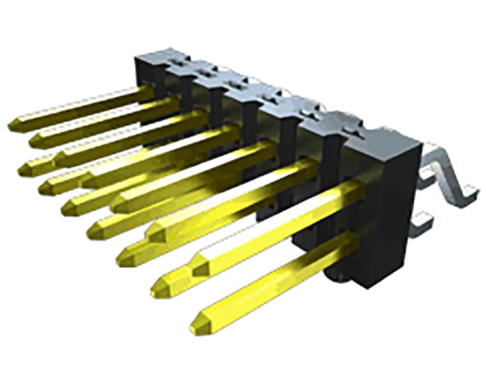 TSM-105-01-S-DV-P-TR The Samtec TSM-105-01-S-DV-P-TR is a straight surface mount pin header. It features 10 contacts arranged in 2 rows with a 2.54mm pitch.