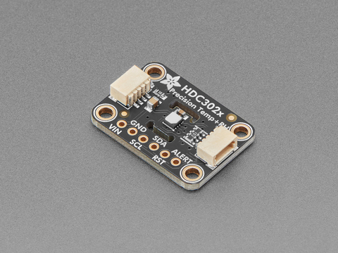 5989 The Adafruit HDC3022 is a precision temperature and humidity sensor breakout featuring the TI HDC302x series chip. It offers high accuracy for both temperature and humidity measurements.